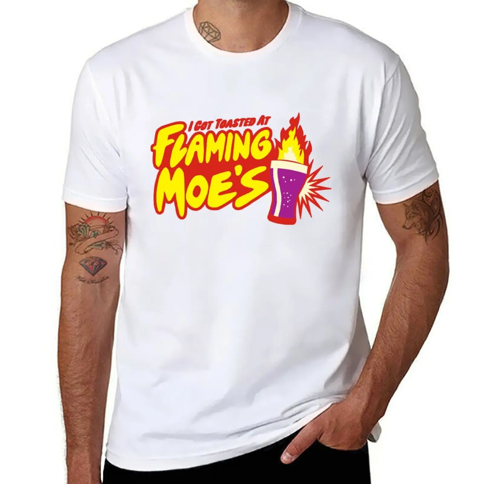 

Flaming Moe s T-Shirt man t shirts for men casual funny t shirts cotton T-Shirt