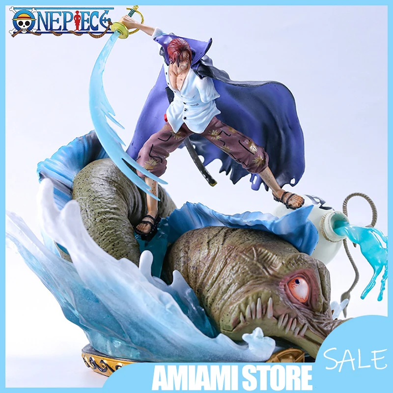 

28cm One Piece Red-Haired Shanks Figure Yonko Fourth Emperor Large GK Statue Anime Model Decoration Collection Gift for Fans