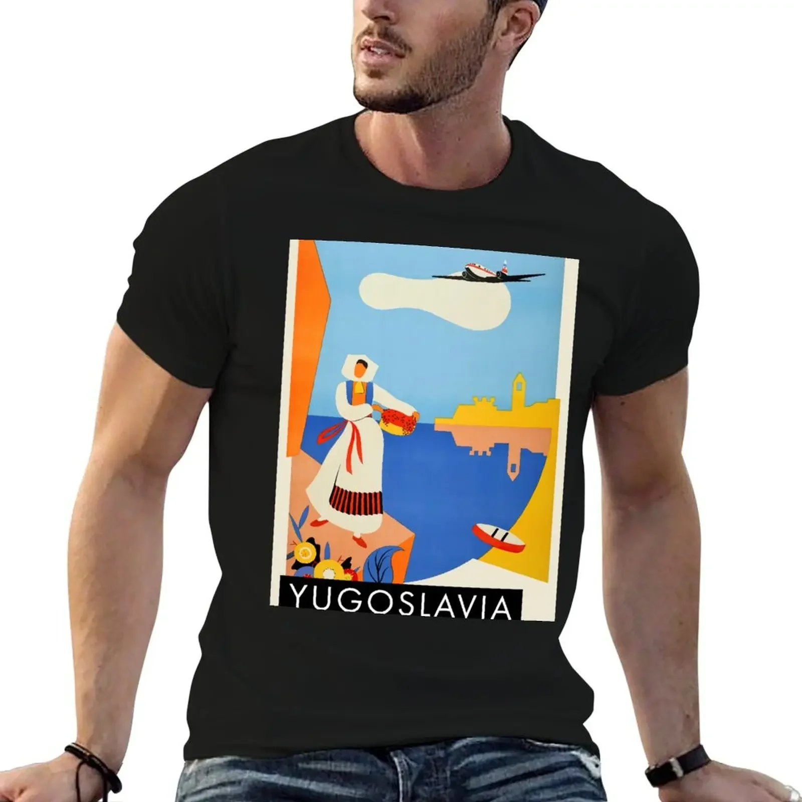 Yugoslavia, 1952 — ?Hi-Res retro travel poster T-Shirt street wear cute clothes men t shirts