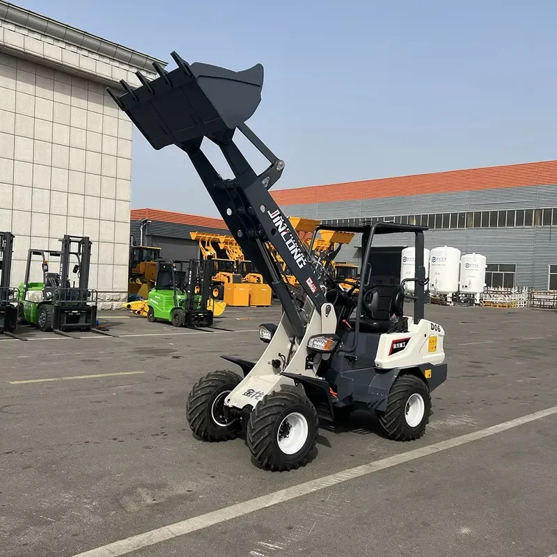 JLE906 Electric Mini Loader with Cabin 2Ton Small Wheeled for Alt Loader Front Backhoe Loader Engine Gearbox As Core