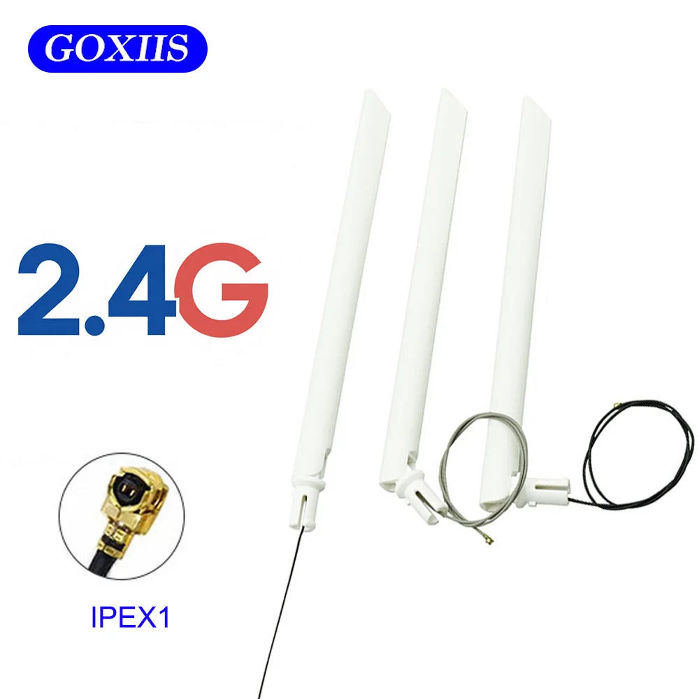 5PCS 2.4G WiFi A signal enhanced omnidirectional antenna IPEX1 suitable for router WIFI antenna