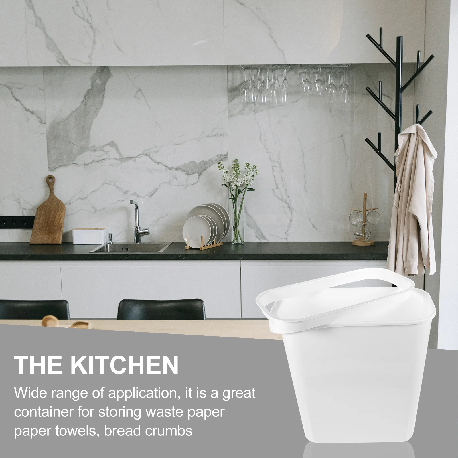 

Kitchen Gap Trash Can Slim Plastic Waste Basket For Bathroom Office Bedroom Household Garbage Container Narrow Space Trash