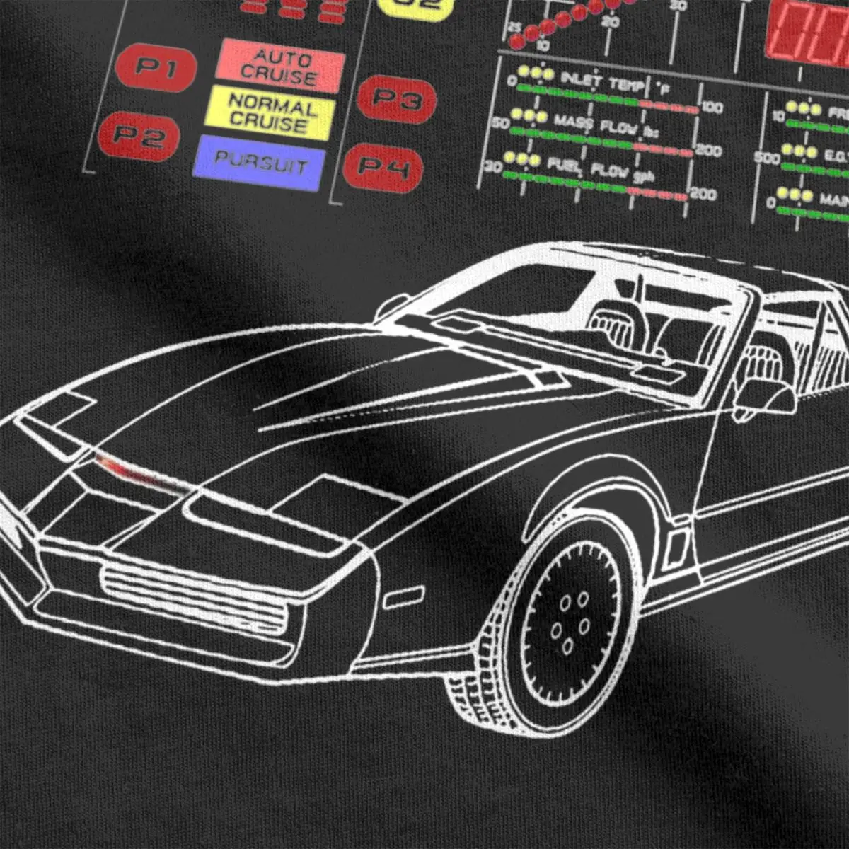 Knight Rider KITT Active T-Shirts Men Women Novelty Pure Cotton Tees O Neck Short Sleeve T Shirt Plus Size Clothes - view 6