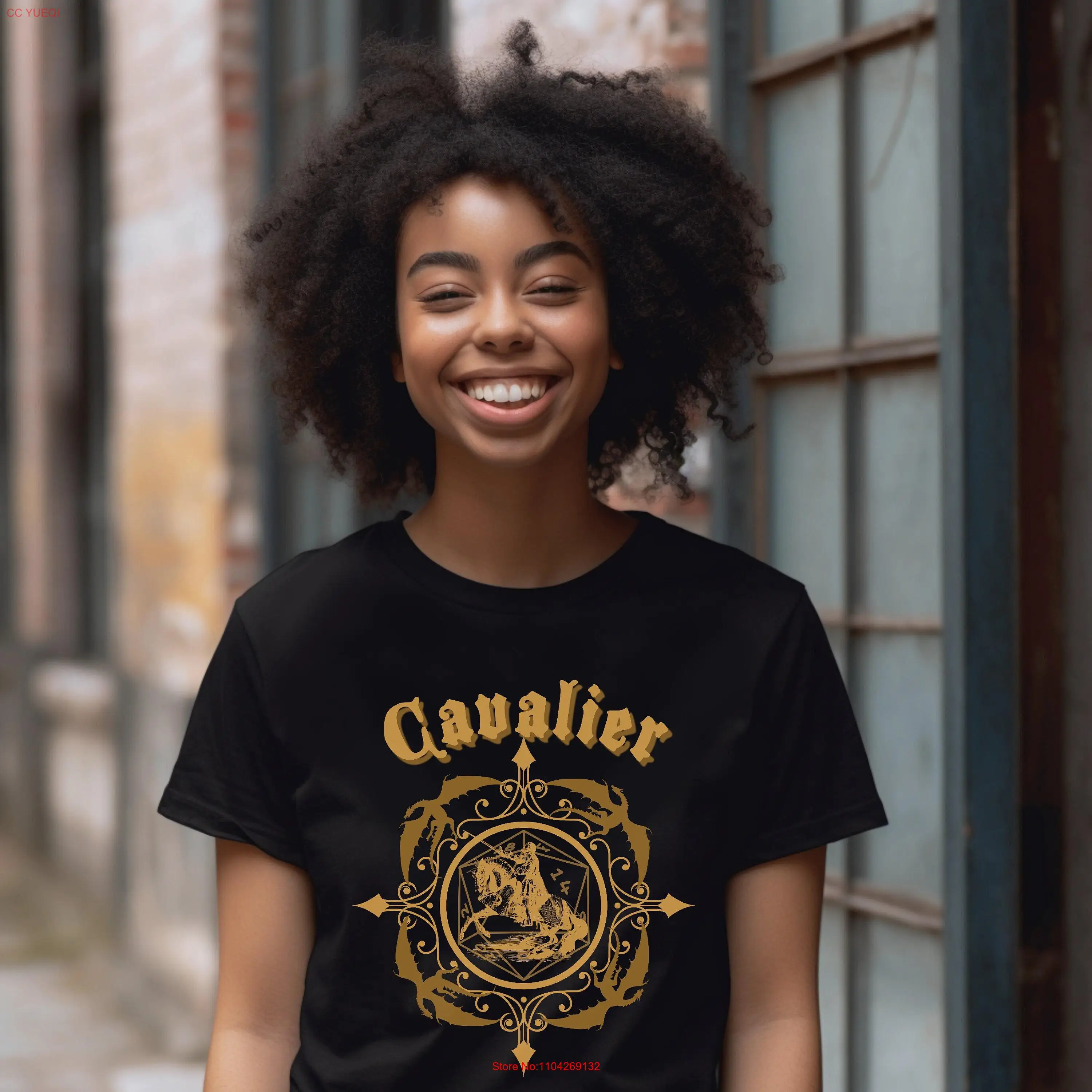 RPG Class Cavalier T Shirt Show Off Your Noble Spirit with this Knight on Horse Design long or short sleeves