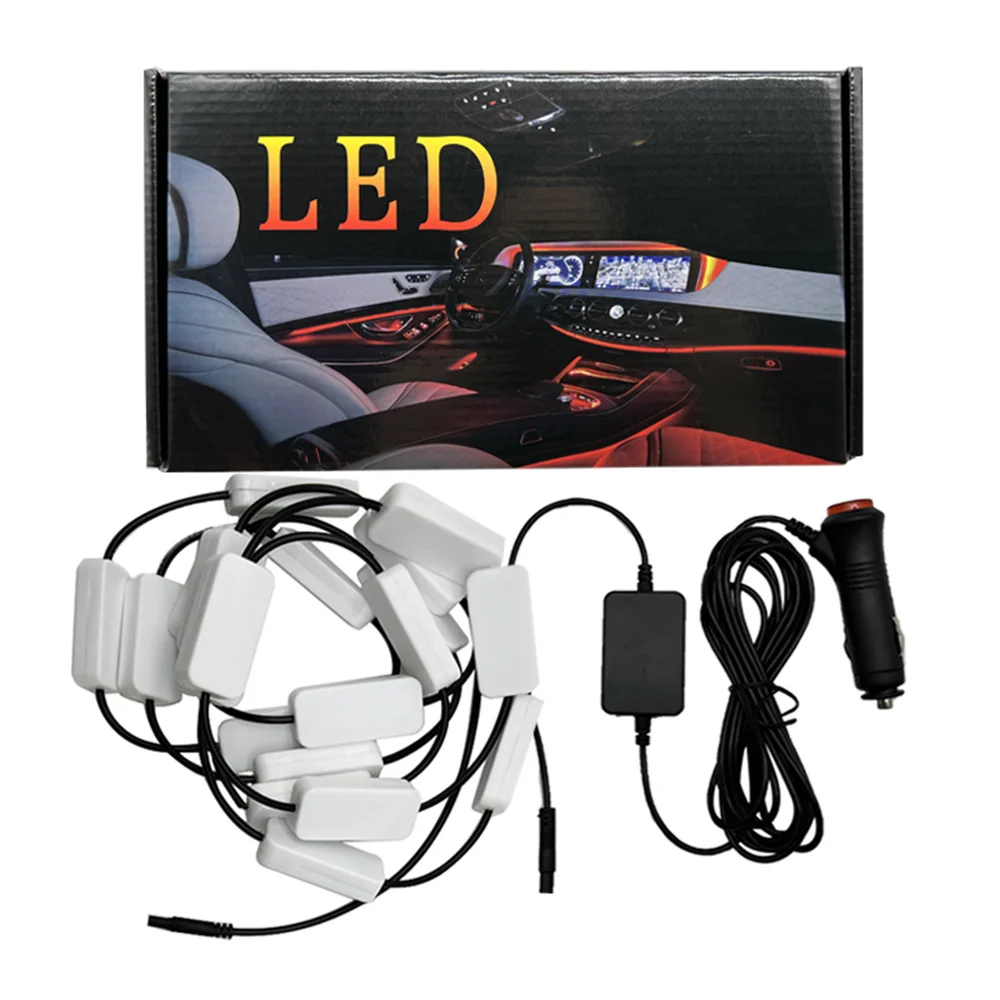 Car RGB LED Music Rhythm Light Sound  Rear Windshield Sticker Styling Neon Lamp