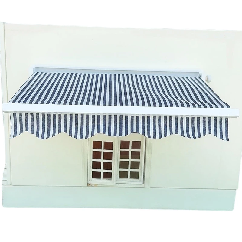 Auvent de Simulation pour maison de poupée, modèle de maison de poupée, balcon extérieur, pare-soleil, décoration de scène, jouets de jeu pour enfants, 1/12