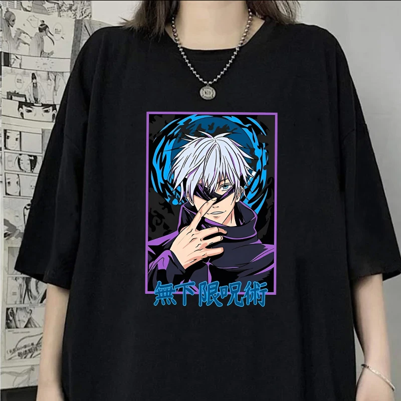 

new anime Satoru Gojo T Shirt Women men Casual Personality Round Neck Short Sleeve Fashion T Shirt 10 Colors plus size XXS-4XL