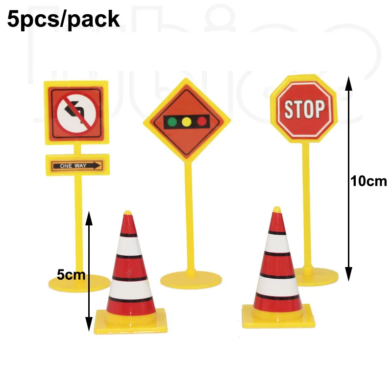 Mini Construction Vehicles Construction Cake Toppers Mini Traffic Signs Small Dump Truck Excavator Toy Construction Party Favors