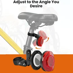 For Air Tag Bike Reflective Tail Light Bicycle Rack For AirTag Tail Safety Warning Lamp Bike Rear Reflector Hidden Mount