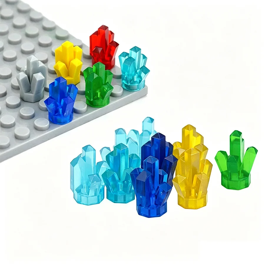 50 Stück 30385 Kristallstein Bemalter Edelstein MOC Edelstein-Eisenerz Baustein-Partikel Modell-Zubehör Kompatible Bausteine