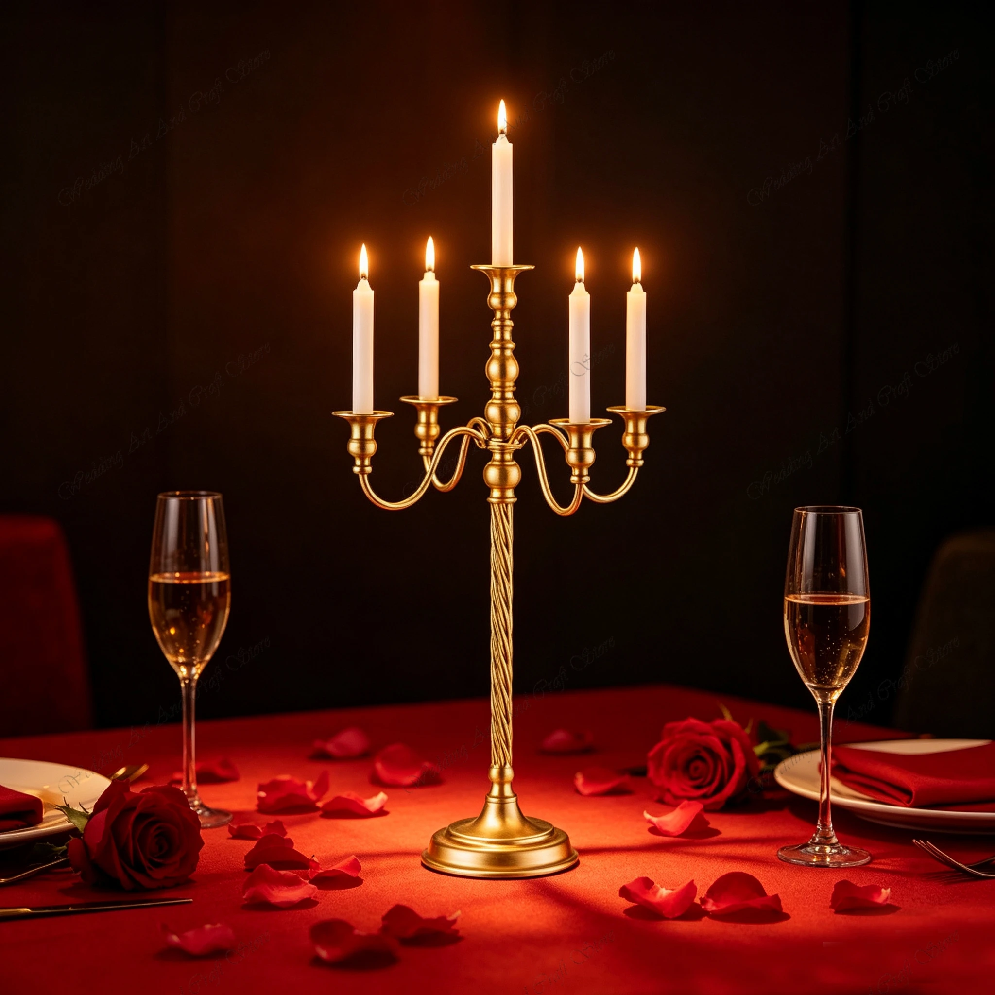 10pcs f30 53-100cm Luxury Handmade Dining Table Candlestick Wedding Decoration Multi-Head Candle Cup Metal Candelabra ivy1323