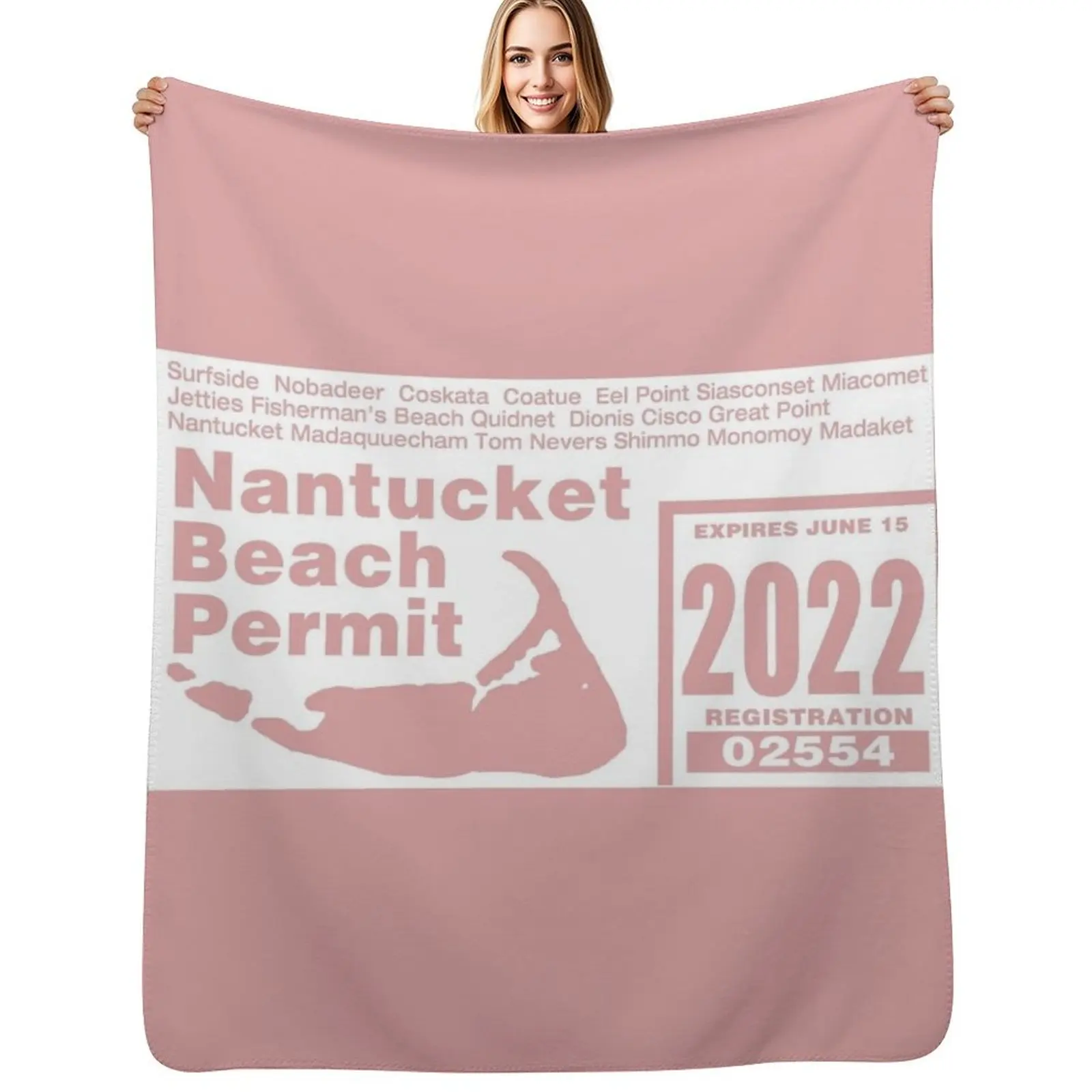Nantucket off road permit 2022 Throw Blanket Decorative Throw Sofa Quilt Extra Large Throw Softest Personalized Gift Blankets