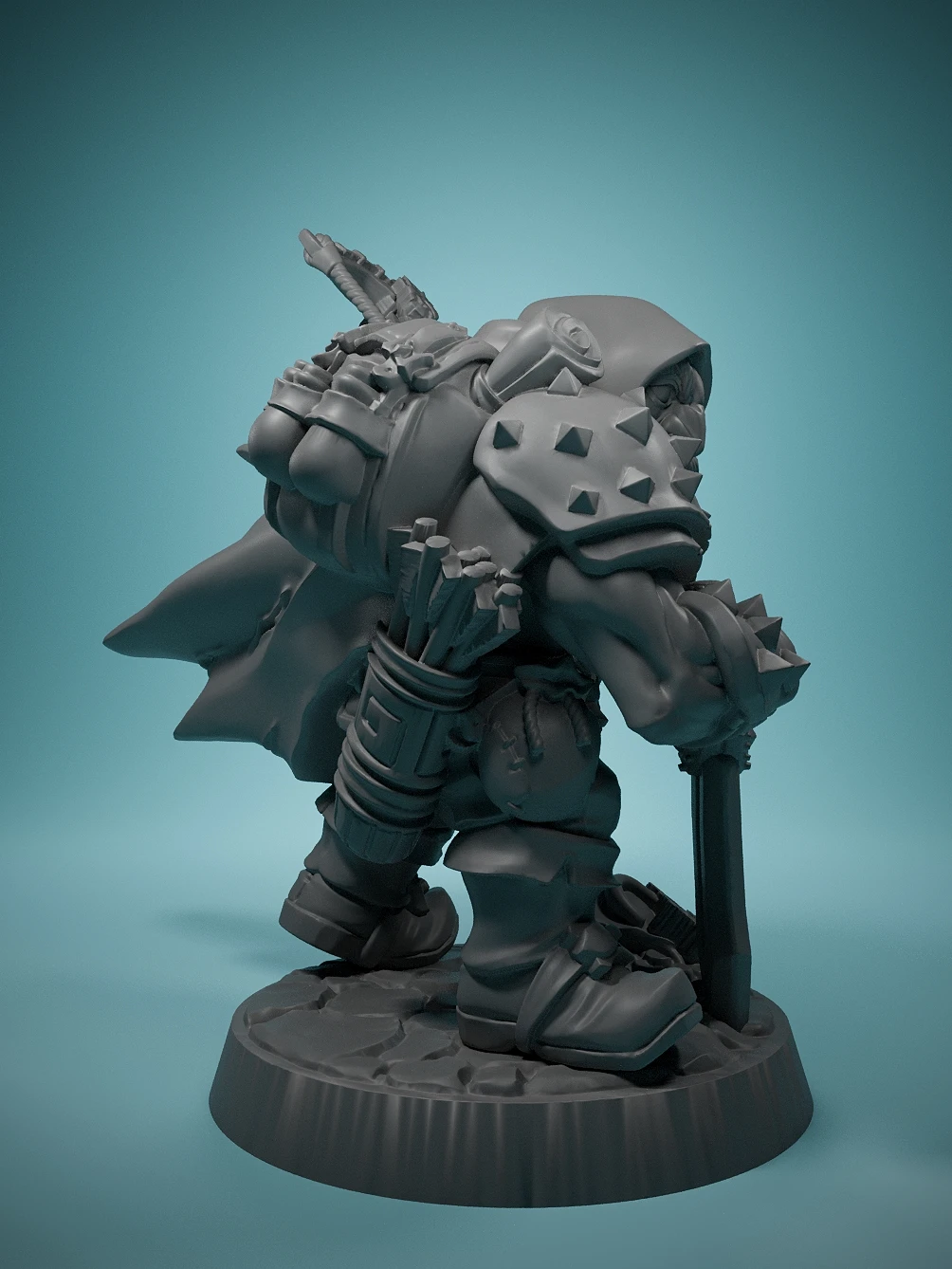 Dwarven Thief Merrian 3D Game Character miniatura, decoración de escritorio, juego de guerra, piezas de ajedrez, colecciones 3D Dwarven Thief miniatura