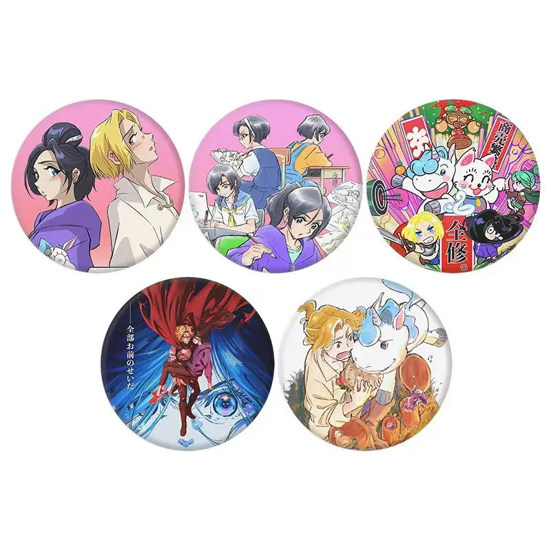 58mm Anime ZENSHU Haruko Hirose Luke Cosplay COSTUME Badge Pin SPTE Tinplate Brooch Prop