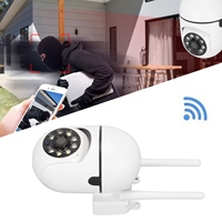 Home Camera Security Camera 1080P 360° View Color Night Viewing Smart Motion Tracking Two Way Audio 24/7 Recording White Camera