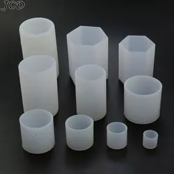JCD New Drop Mould Mirror Dry Flower Multi-specification Cylindrical Hexagonal Candle Ornaments Silicone Mold Resin Tools