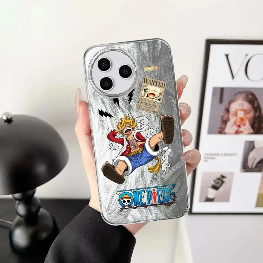 حافظة هاتف لهاتف Redmi 14C A3x 13C K80 Pro Note 9 10 Pro غطاء ناعم أنيمي قطعة واحدة لوفي