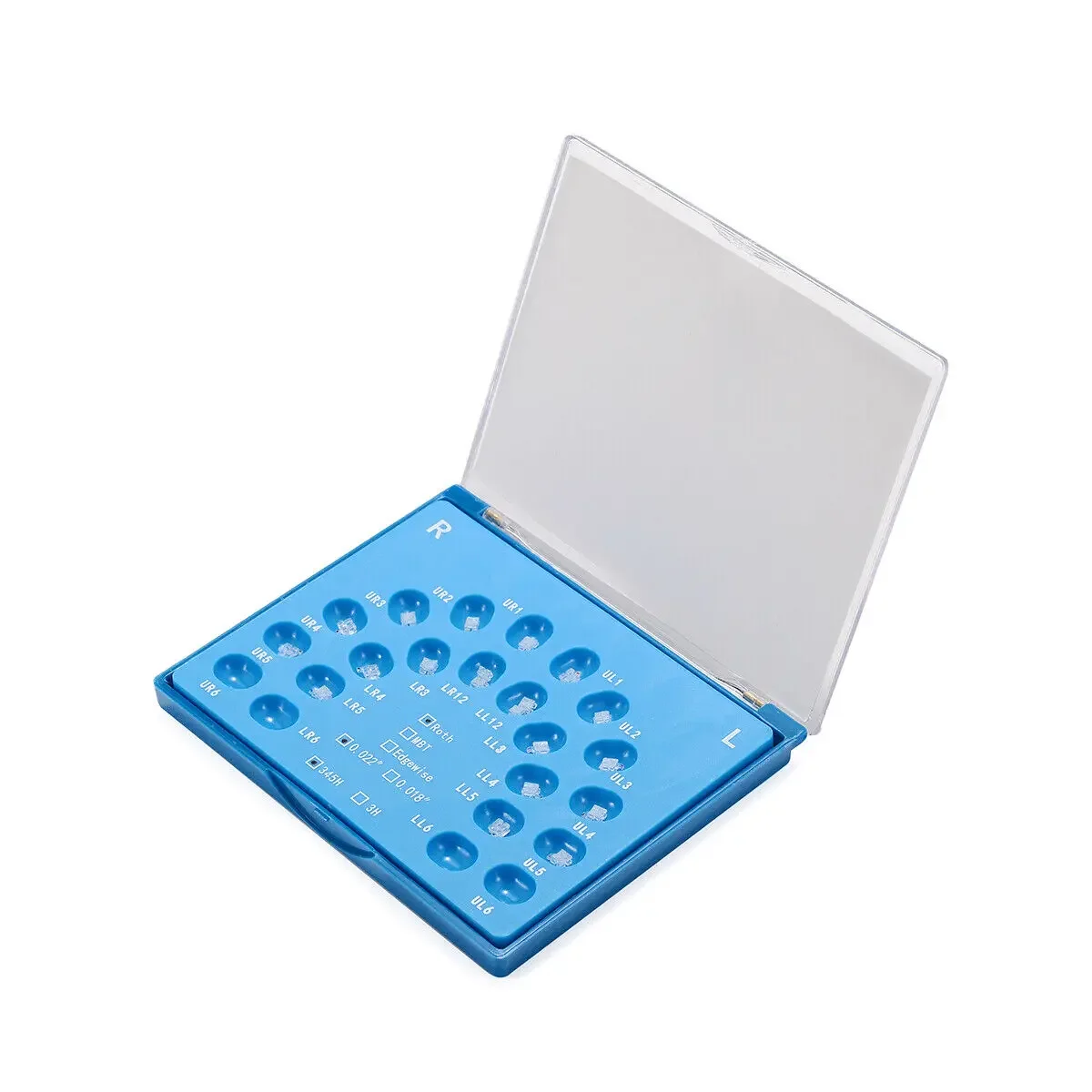 Sapphire Monocrystalline Orthodontic Brackets Clear Roth 022 Slot 345 Hook Dental Ortho Bracket for Teeth Straightening