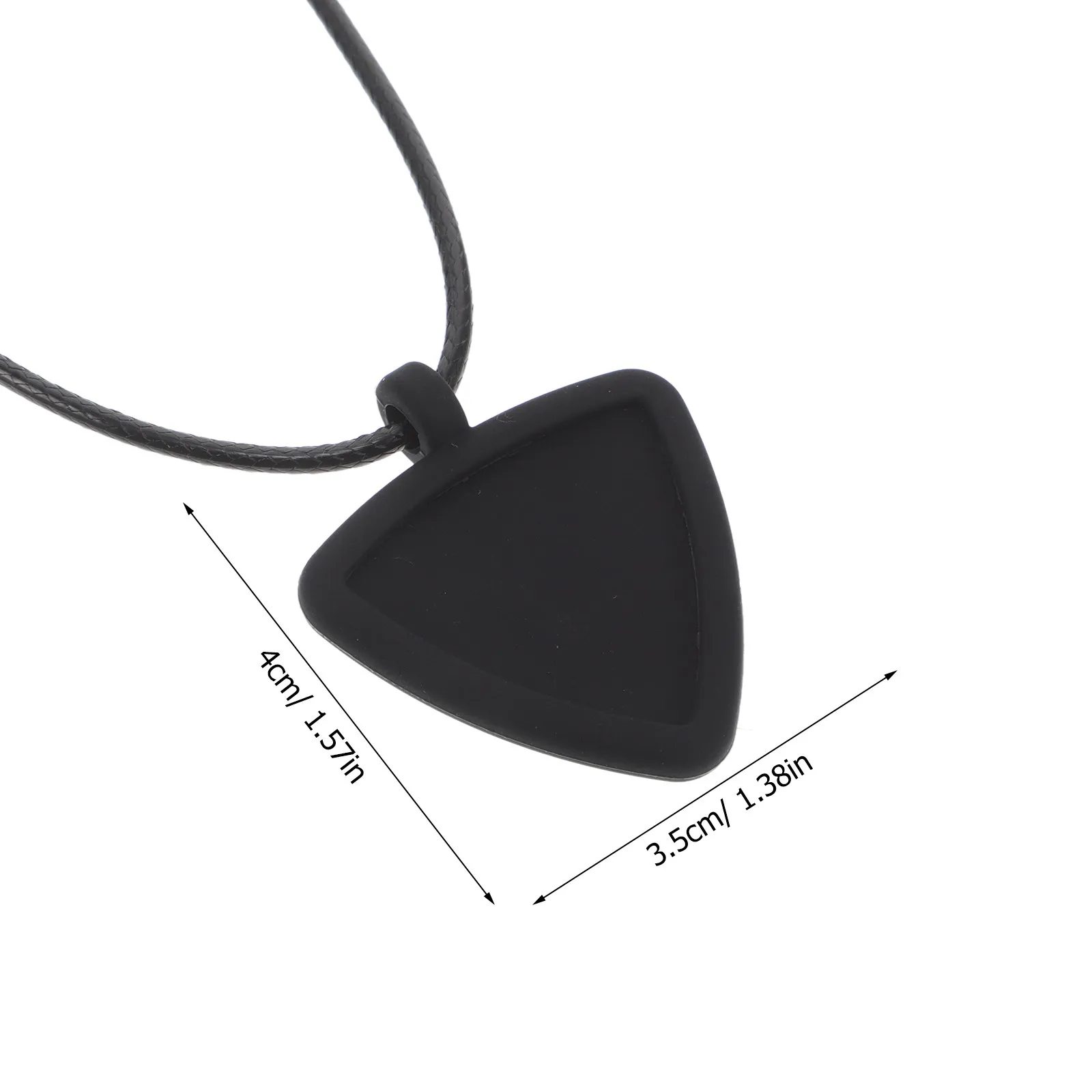 Guitar Pick Holder Necklace Silicone Triangle Pendant for Acoustic Electric Guitarists Pick Storage Pendant Fashion Accessory