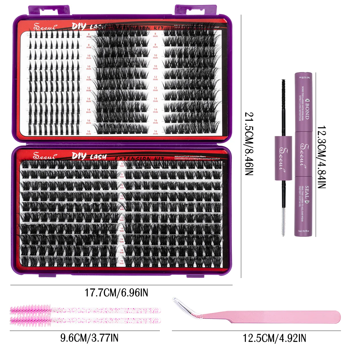 Wimpernbüschel mit Spikes, Wispy Wimpernverlängerungen, dicke Anime-Wimpernbüschel, wiederverwendbare Fairy Einzelwimpern mit Kleber & Versiegelung – Detail 2