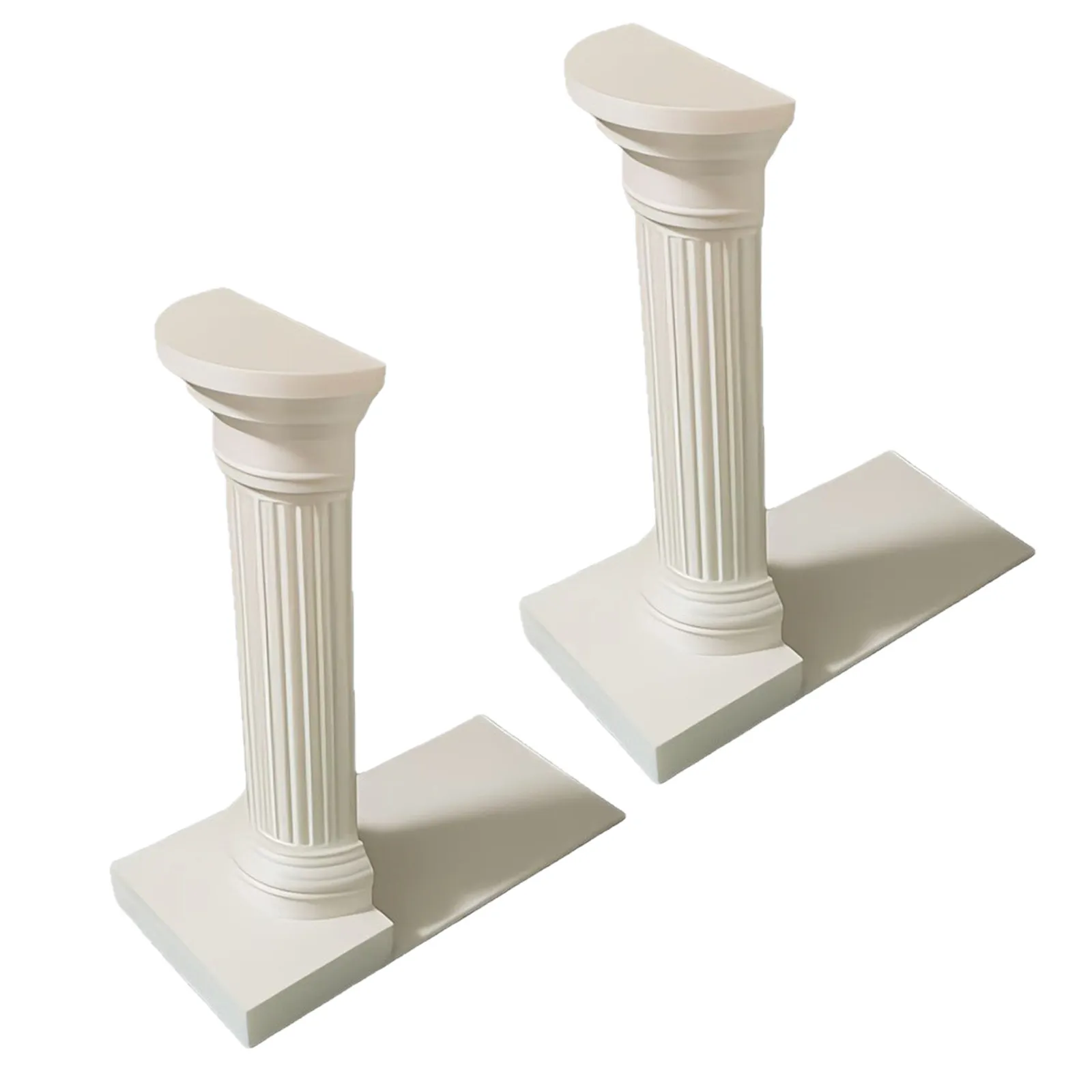 2Pcs Roman Column Bookends Heavy Duty Bookends for Shelves Vintage Non Skid Book Organizer Desktop Holder Office Library
