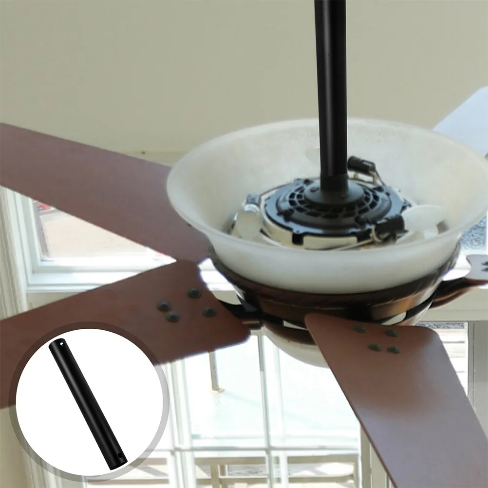 2Pcs Ceiling Fan Extension Rod Downrod Iron Thickened Stable for High Sloping Ceilings Easy Installation Ceiling Fan Rod