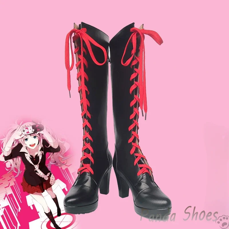 

Danganronpa Enoshima Junko Обувь для косплея Аниме Игра Cos Длинные сапоги Dangan Ronpa Косплей Костюм Опора Обувь для Con Halloween