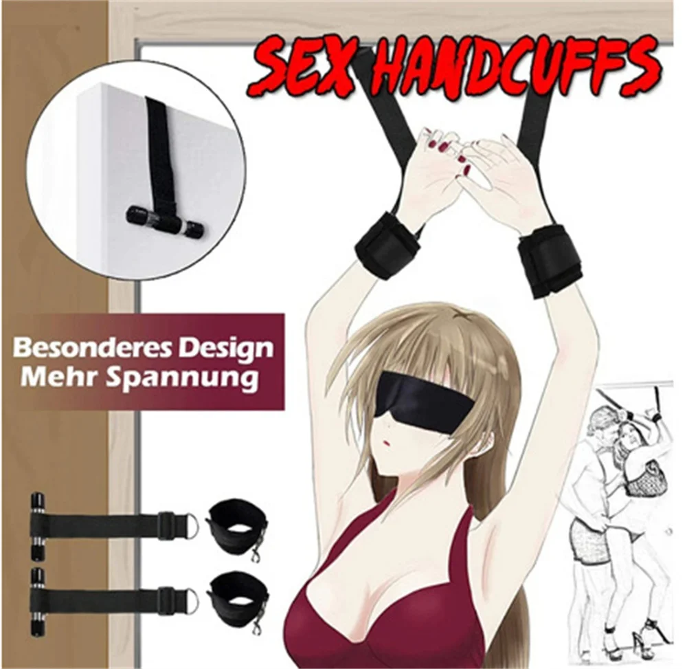 Adult Product Handcuffs Bondage Set Couples Games Door Clips Handcuffs Shackles Erotic Accessories