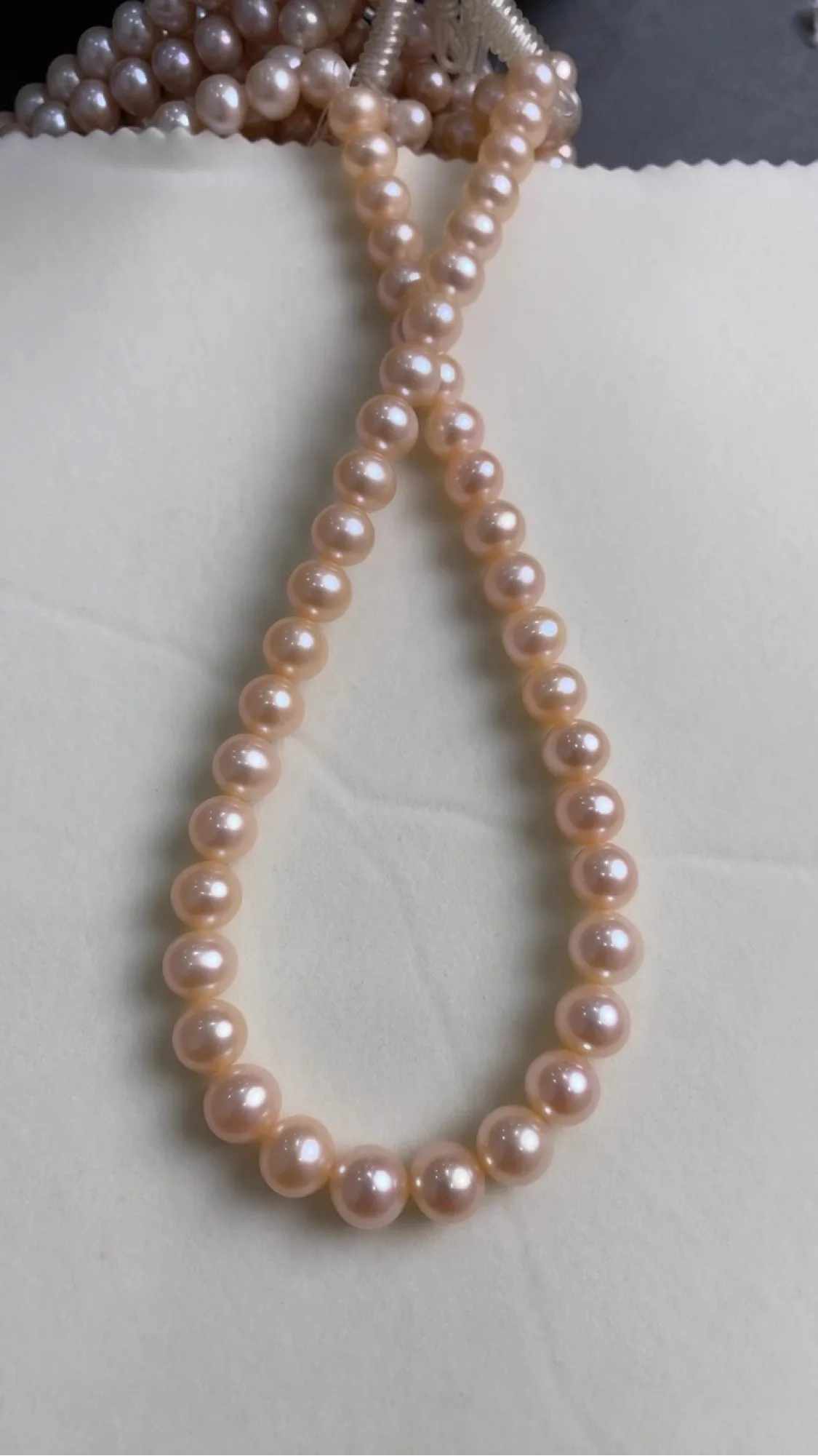 

2025*Новое жемчужное ожерелье AAAA10-11 мм, натуральное розовое круглое жемчужное ожерелье Южного моря, 925 s-18 дюймов
