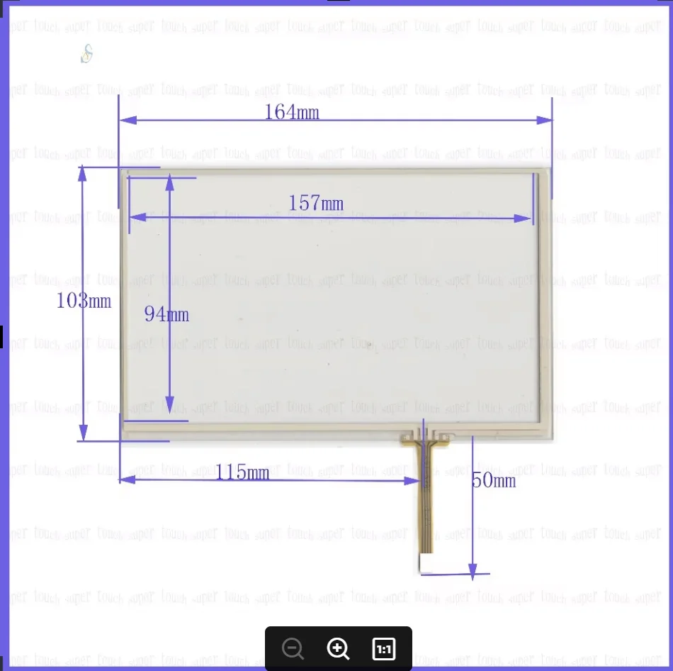 

ZhiYuSun POST YH-071 7 inch 4-wire resistive touch panel for Car DVD, 164*103GPS 164mm*103mm this is compatible YH071