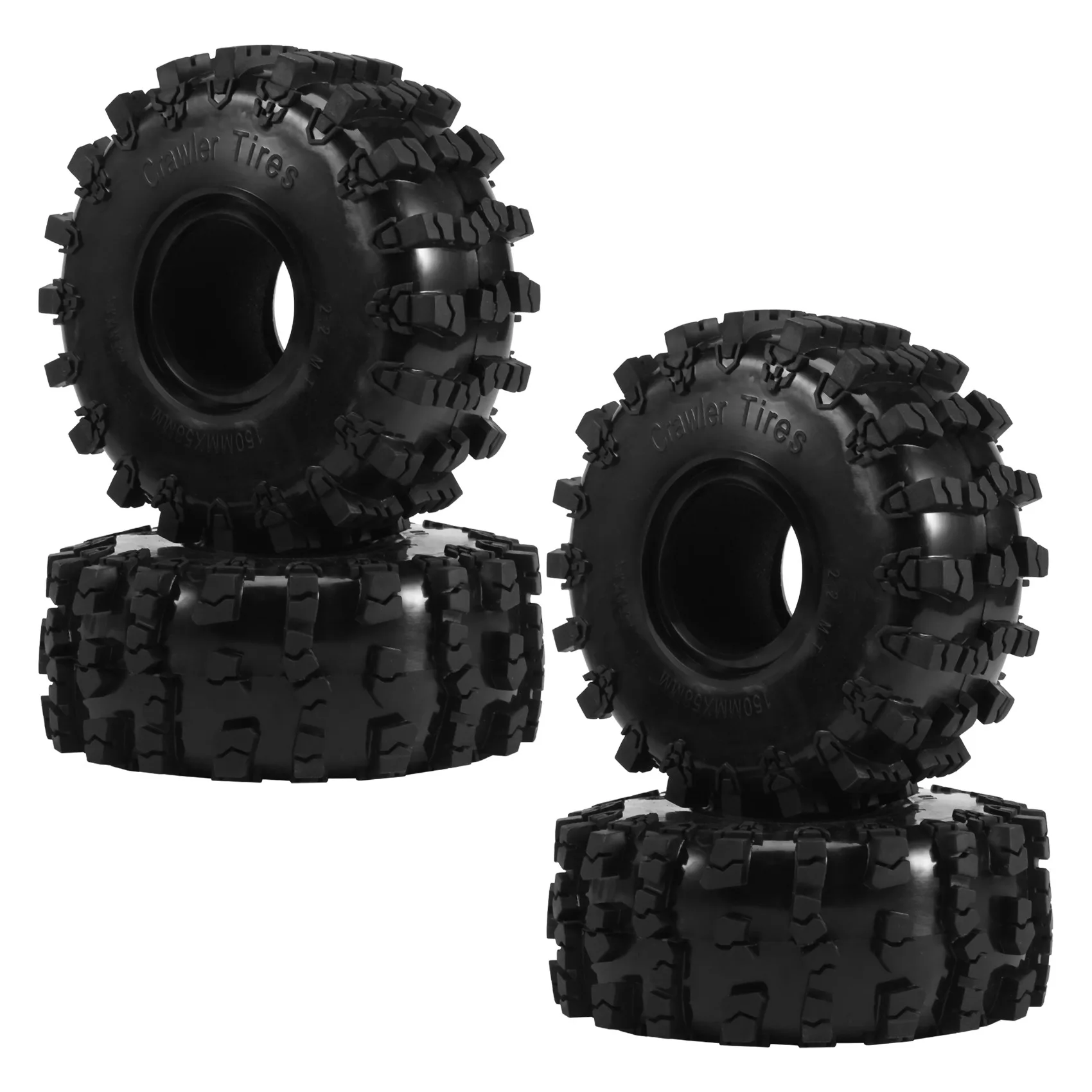 

4PCS 150MM 2.2 Rubber Big Tires Wheel Tyres for 1/10 RC Crawler Car Axial Wraith SCX10 Capra Traxxas TRX4 TRX6 D90