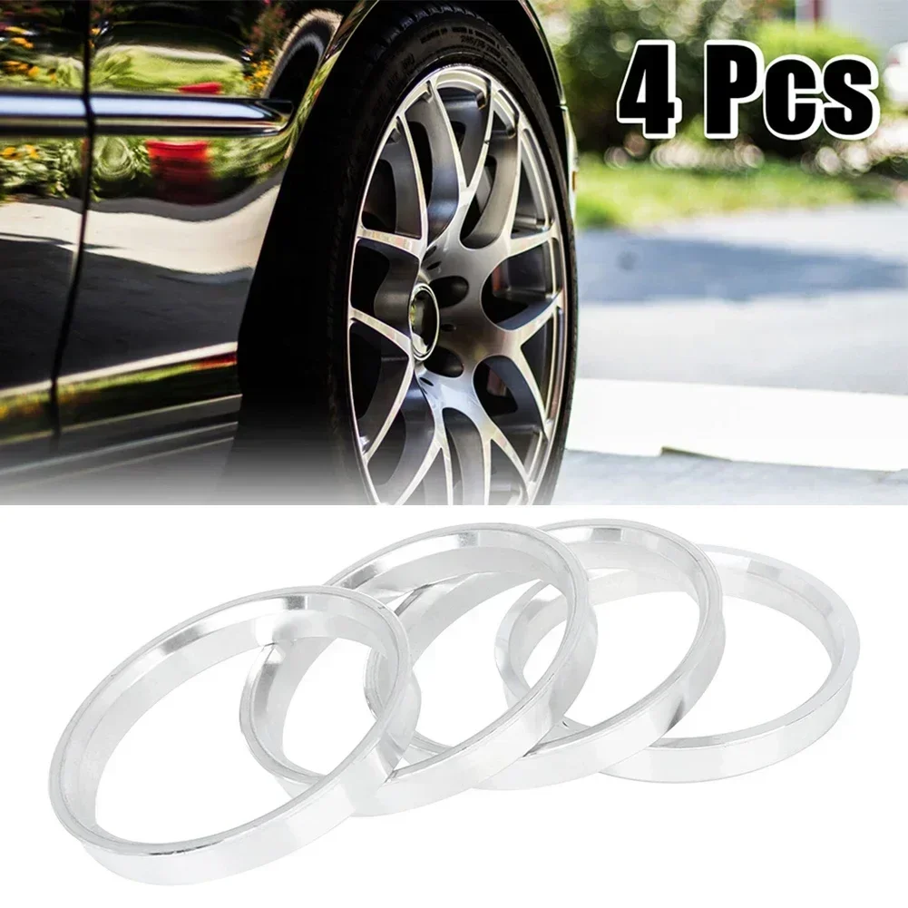 For BMW Aluminum 4pcs/set Car Eexterior Wheel Hub Ring 72 6mm Inner Diameter to 74 1mm Outer Diameter Left/Right Placement