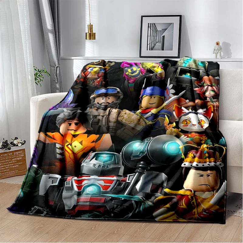 2025 New Style R-Robloxs Cartoon Game Soft Blankets,Keep Warm Throw Blanket Comfortable Blanket for Beds Sofa Home Bedroom