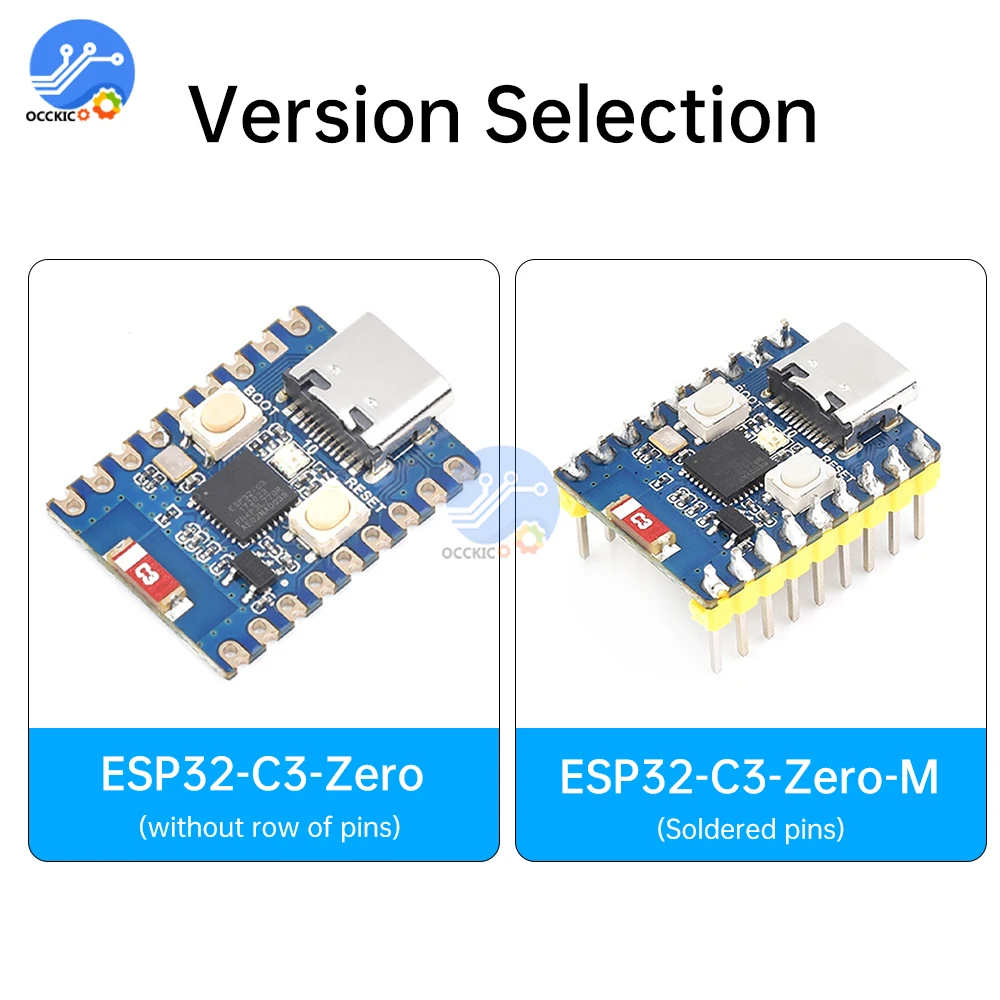 Type C ESP32-C3-Zero Mini WiFi Bluetooth 5 Development Board Single Core Processor Based on ESP32-C3FN4 With Pins ESP32 C3