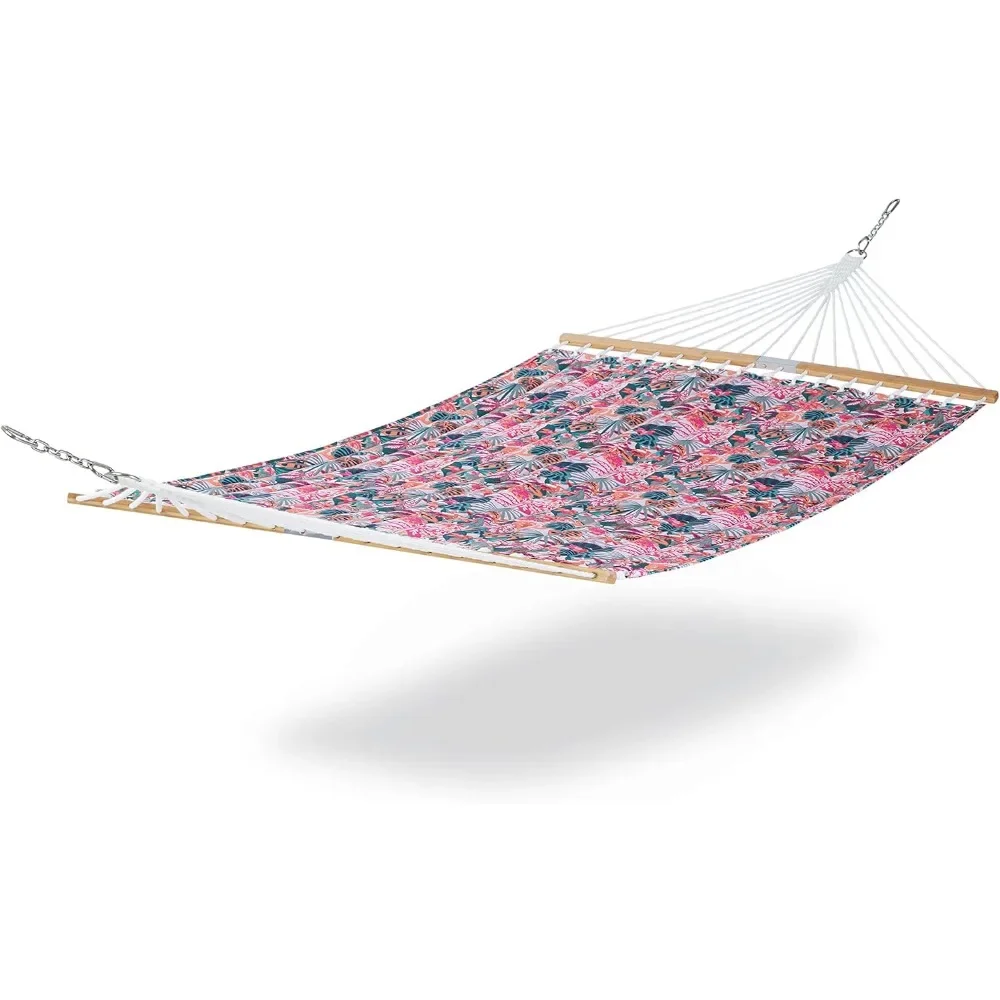 

Vera Bradley Water-Resistant Quilted Hammock, 78 x 51 Inch, Rain Forest Canopy Coral|