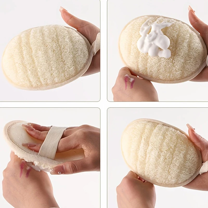 Naturalny Luffa do Masażu Ciała, Peelingująca Gąbka do Kąpieli, Miękka Szczotka do Prysznica, Pad do Czyszczenia, Peeling, Puff do Kąpieli, Narzędzie do Pielęgnacji Skóry Ciała