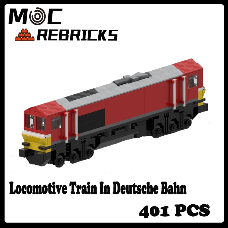 MOC Transportation Series Class 66 Diesel Locomotive Train In Deutsche Bahn (DB) Livery DIY Brick Building Block Toys Kids Gifts