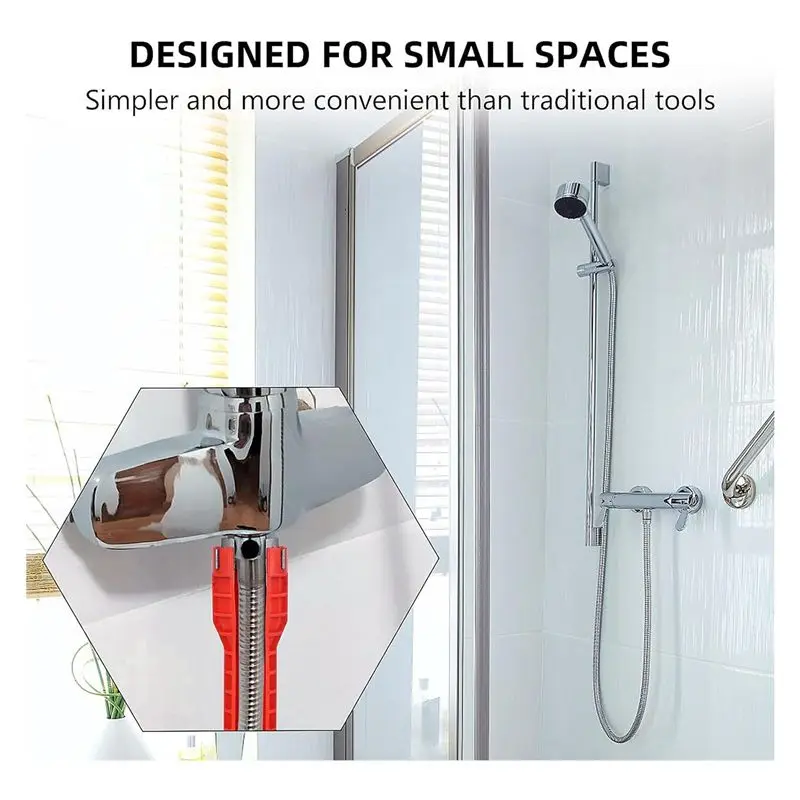 2X 14 In 1 Multifunctional Sink Faucet Installation Tool,Multifunctional Sink Faucet Installation Tool,Sink Knob Tool-[LUCK 9]