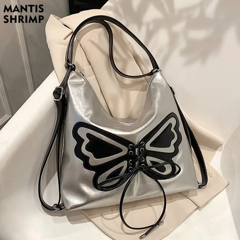 

Women's Bag Butterfly Pattern Design Casual Handbag Fashion Multifunctional Rucksack Bag New All Match Shoulder Messenger Bag