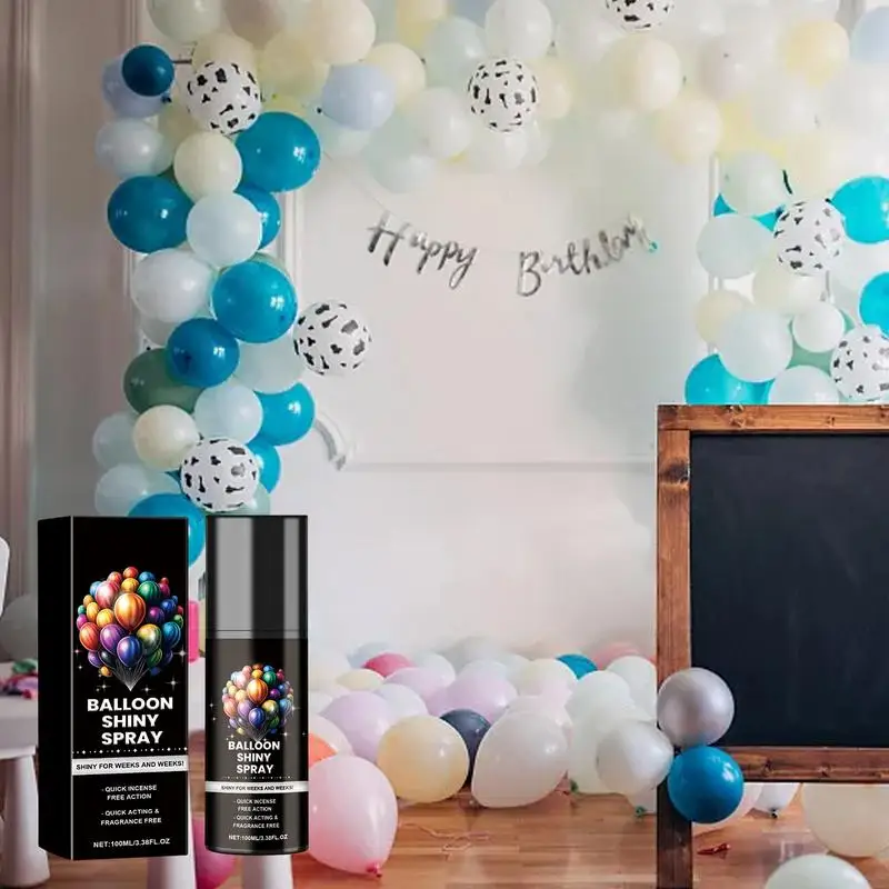 Balloon Shine Spray 100ml Balloon Brightener Spray Balloon Shiny Enhancer Balloons Colorful Spray for Balloons to Shine