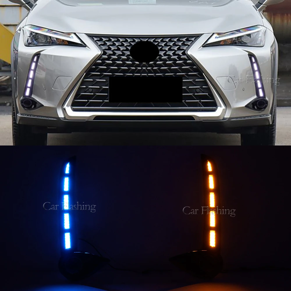 ForCar LED النهار تشغيل ضوء DRL ل UX 200 250h 2019 2020 2021 2022 2023 2024 2025 ضوء النهار مصباح الضباب مع بدوره إشارة #6