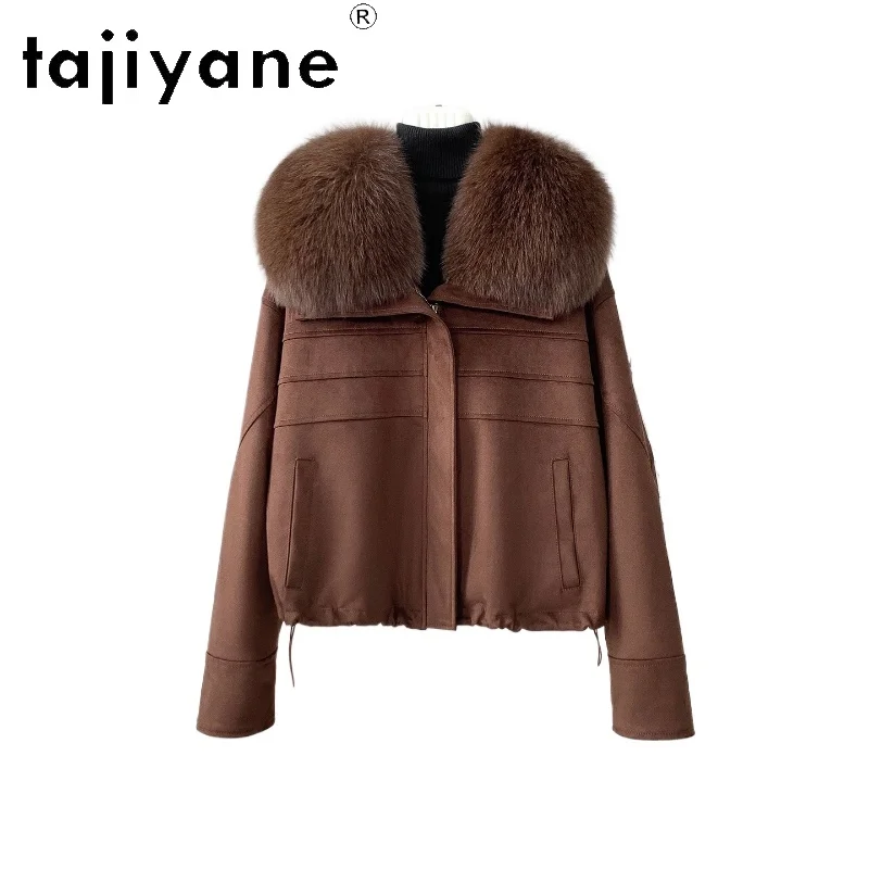 TAJIYANE Ganzendons Korte Jassen Vrouwen Vos Bontkraag Outerwears Premium Vrouwelijke Jassen Winter Vrouw Kleding 2025/2011 Nadal libre