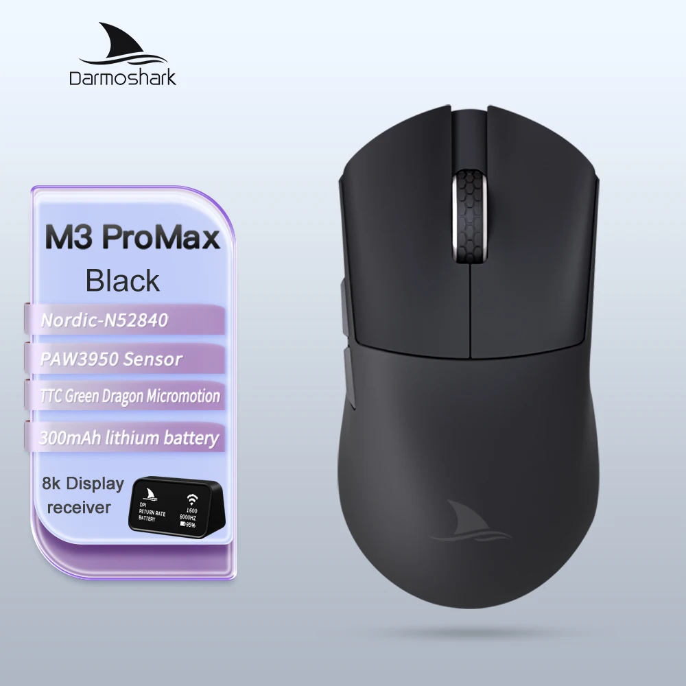 Darmoshark M3Pro ゲーミングマウス 2.4G BT ワイヤレス トライモード
