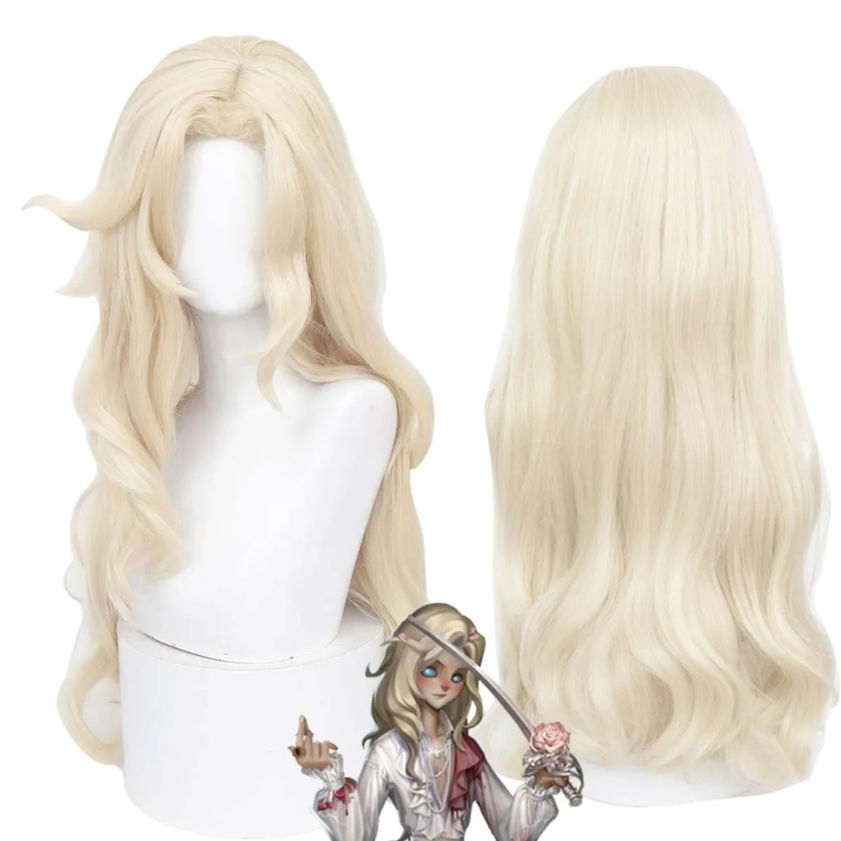 Halloween Game IdentityV 5e persoonlijkheidsfotograaf Joseph Desaulniers hittebestendige haarpruik