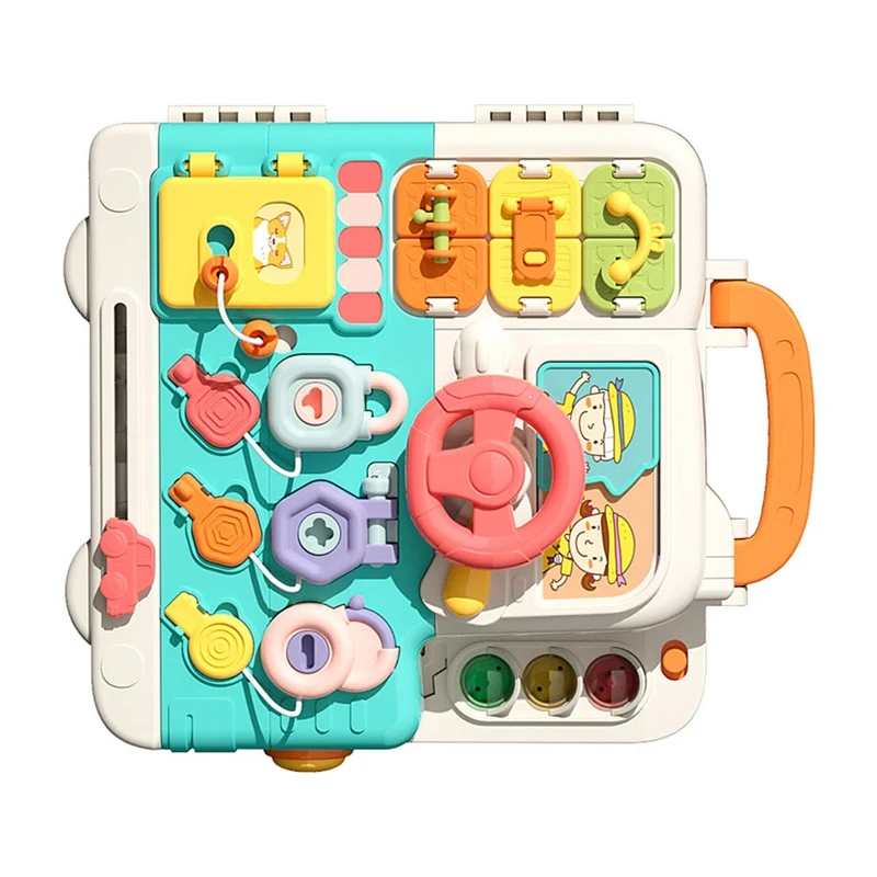 Baby Sensory Busy Board Toys Music Lights Switch Multifunction Travel Play Early Educational Activities Toy For Kids