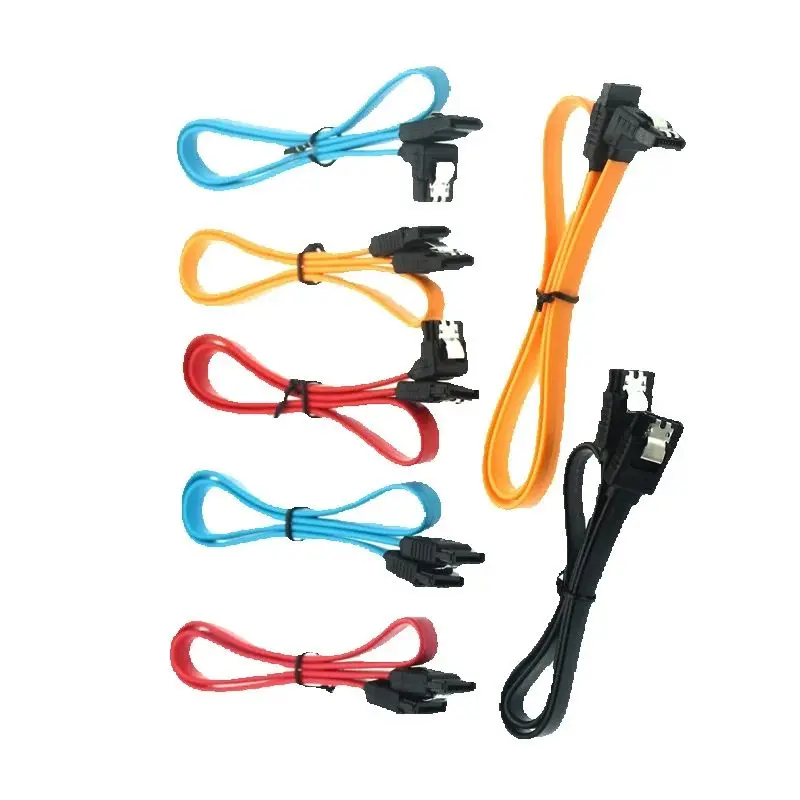 SSD HDD SATA 3.0 III Data Cable 6Gb/s Right Angle Straight for MSI Gigabyte Motherboard Hard Disk Drive Cord