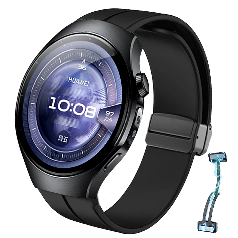 Силиконовый спортивный ремешок для часов с магнитной пряжкой для HUAWEI WATCH 5 4Pro 3 GT 5 Pro GT5 GT4 20 мм 22 мм ремешок Honor MagicWatch 2 браслет