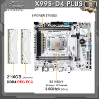 JINGSHA X99 SD4 LGA 2011 V3 Motherboard Xeon kit with E5 1650 V4 CPU + 2*16GB= 32GB RAM motherboards Set DDR4 placa mae x99
