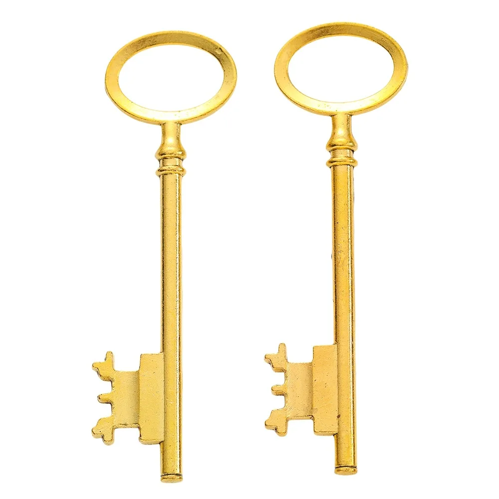 4PCS 79*23MM Große Runde Schlüssel Charms Antike Splitter Bronze Farbe Charm Anhänger Für Armband Schmuck erkenntnisse – Detail 6