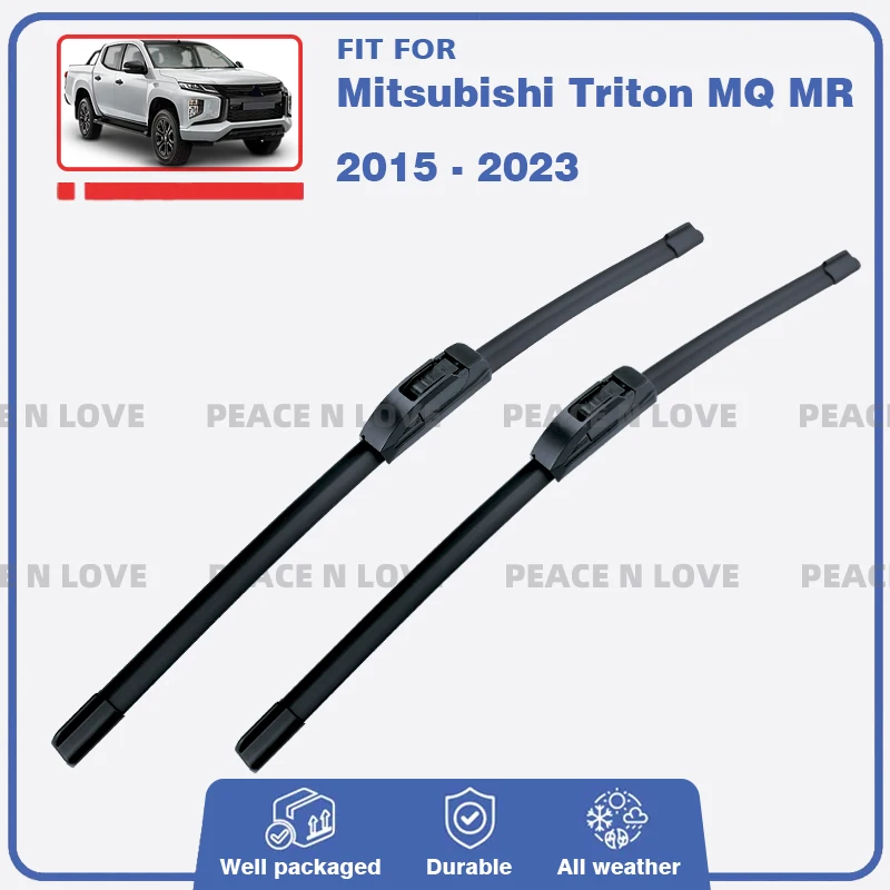 

Front Wiper Blades For Mitsubishi Triton MQ MR 2015 - 2023 2PC Windscreen Windshield Window Rubber Brushes Car Accessories 2016